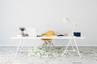 Tapis de chaise de bureau Fleurs de camomille