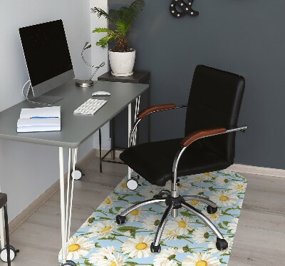 Tapis de chaise de bureau Fleurs de camomille