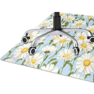 Tapis de chaise de bureau Fleurs de camomille