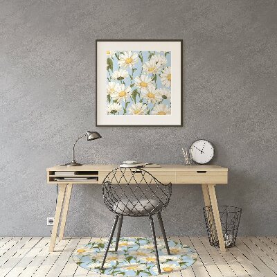 Tapis de chaise de bureau Fleurs de camomille