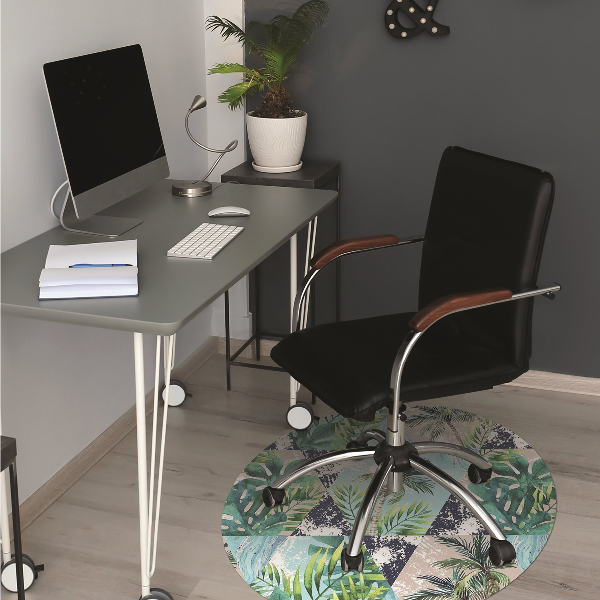 Tapis pour chaise de bureau Mosaïque tropicale