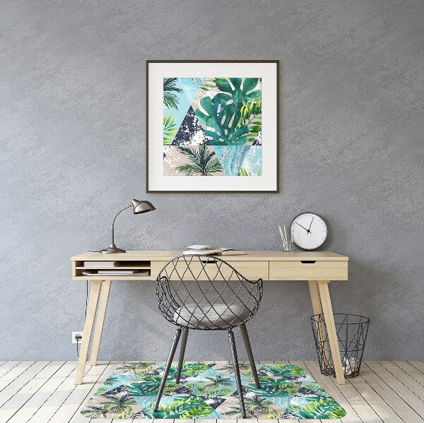 Tapis pour chaise de bureau Mosaïque tropicale