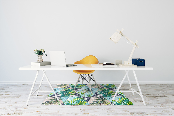 Tapis pour chaise de bureau Mosaïque tropicale
