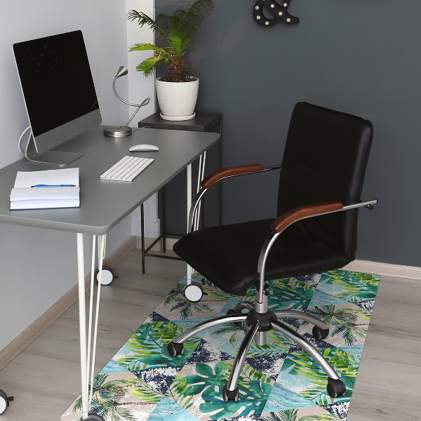 Tapis pour chaise de bureau Mosaïque tropicale