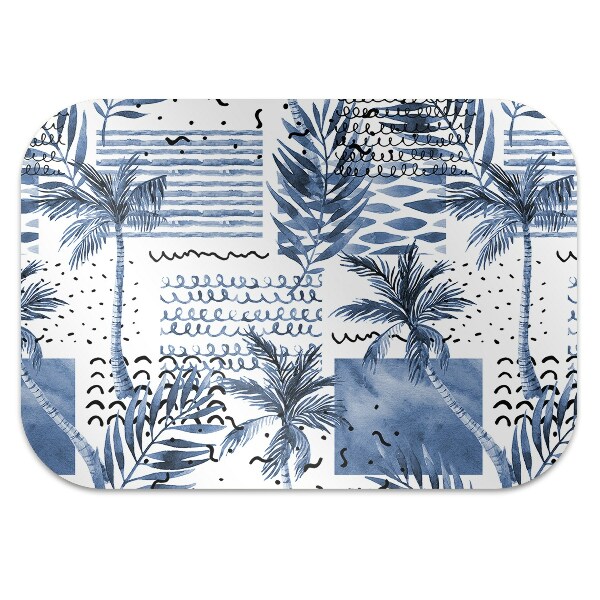 Tapis de chaise de bureau Paume bleue