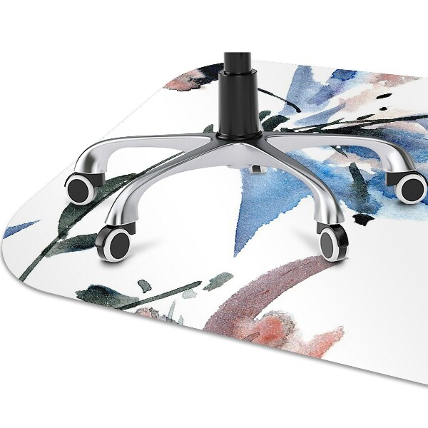Tapis de chaise de bureau Fleurs aquarelles