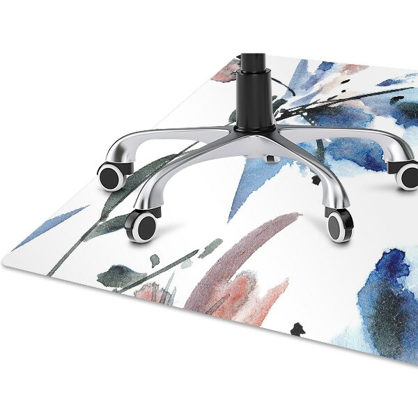 Tapis de chaise de bureau Fleurs aquarelles