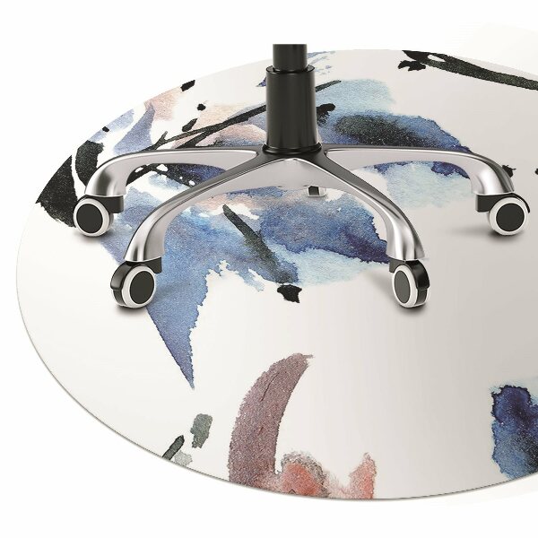 Tapis de chaise de bureau Fleurs aquarelles