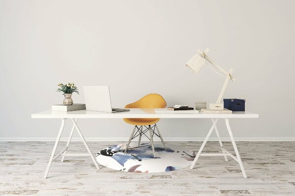 Tapis de chaise de bureau Fleurs aquarelles