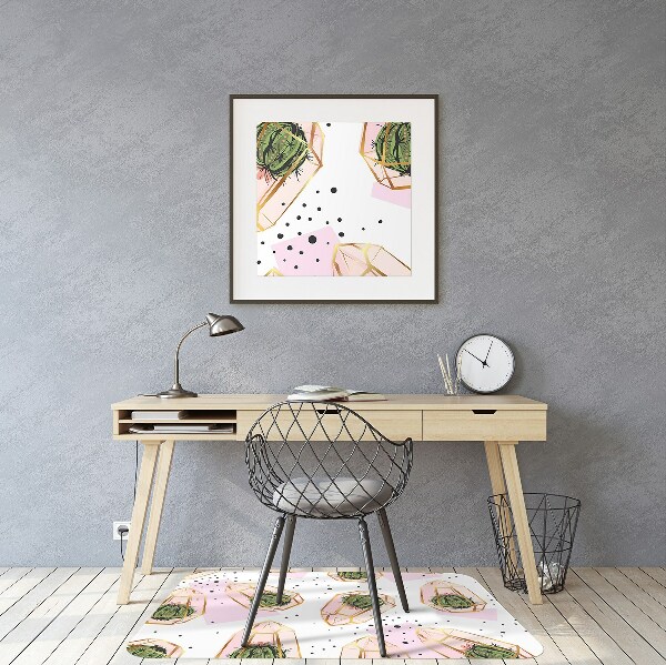 Tapis de chaise Cacti géométrique