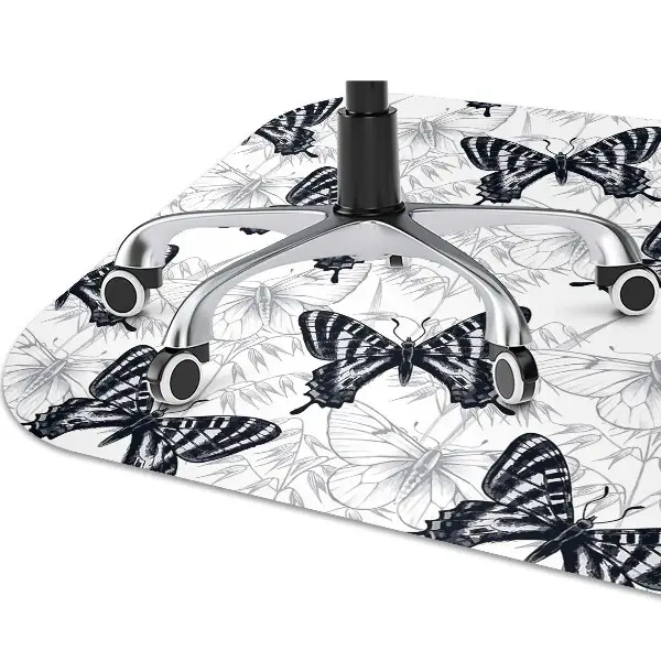 Tapis pour chaise de bureau Dessiner des papillons
