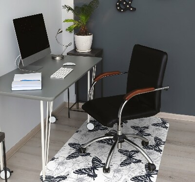 Tapis pour chaise de bureau Dessiner des papillons