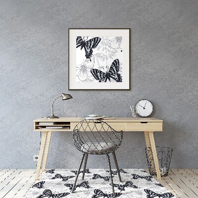 Tapis pour chaise de bureau Dessiner des papillons