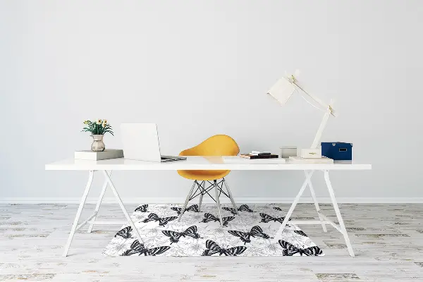 Tapis pour chaise de bureau Dessiner des papillons