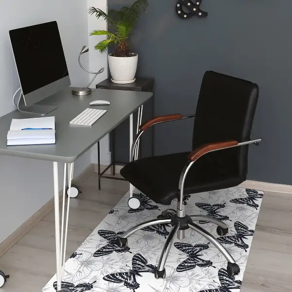 Tapis pour chaise de bureau Dessiner des papillons
