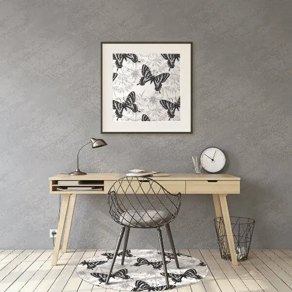 Tapis pour chaise de bureau Dessiner des papillons
