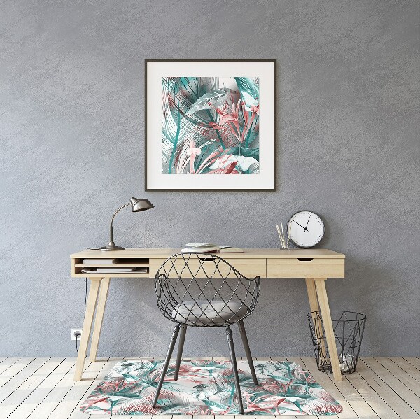 Tapis pour chaise de bureau Dessin tropical