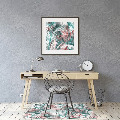 Tapis pour chaise de bureau Dessin tropical