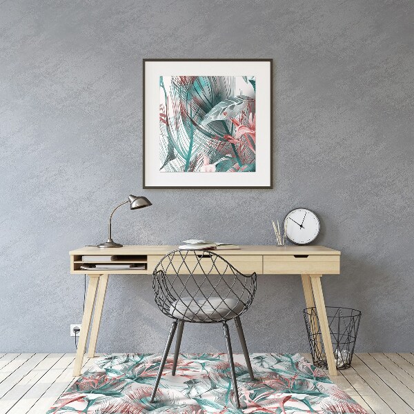 Tapis pour chaise de bureau Dessin tropical
