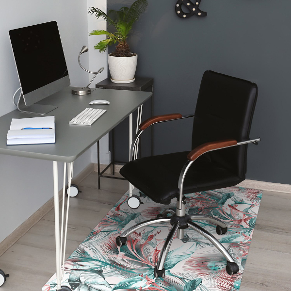 Tapis pour chaise de bureau Dessin tropical