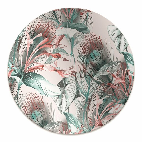 Tapis pour chaise de bureau Dessin tropical