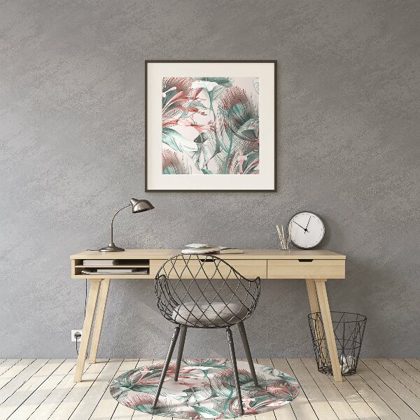Tapis pour chaise de bureau Dessin tropical