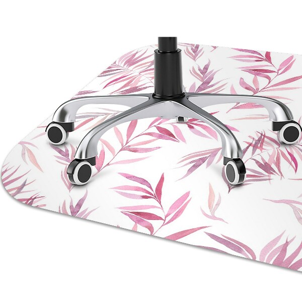 Tapis bureau Feuilles roses