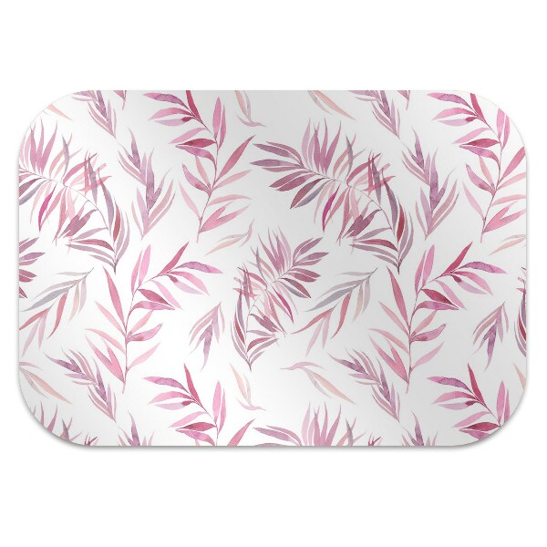 Tapis bureau Feuilles roses
