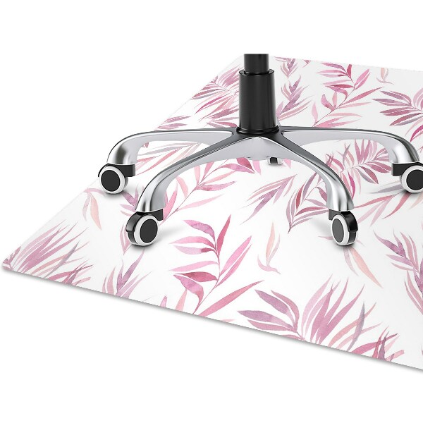 Tapis bureau Feuilles roses