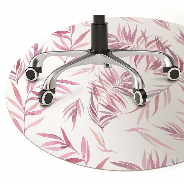 Tapis bureau Feuilles roses