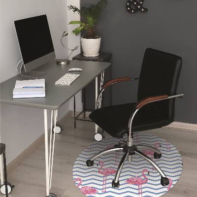 Tapis de chaise de bureau Flamants