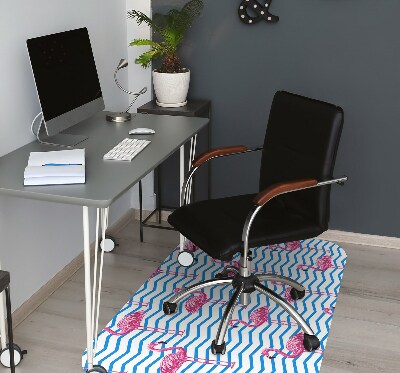 Tapis de chaise de bureau Flamants