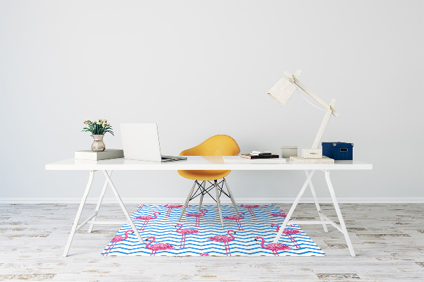 Tapis de chaise de bureau Flamants
