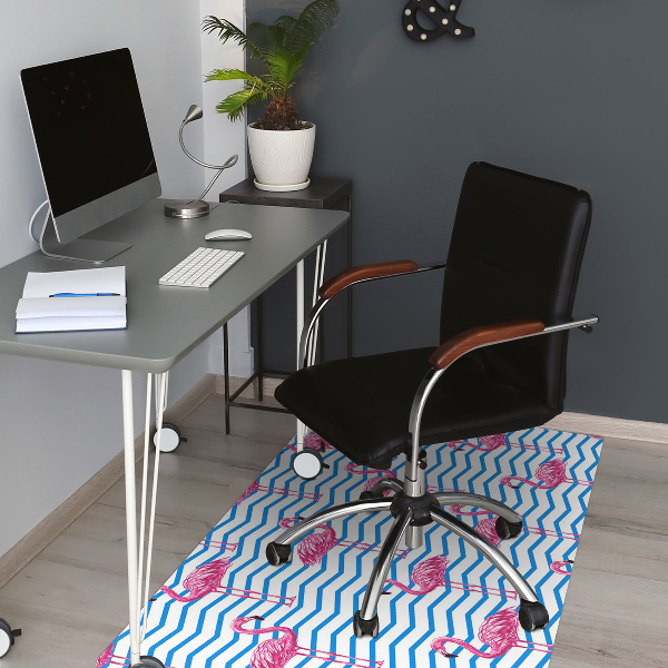 Tapis de chaise de bureau Flamants