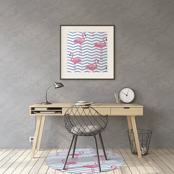 Tapis de chaise de bureau Flamants