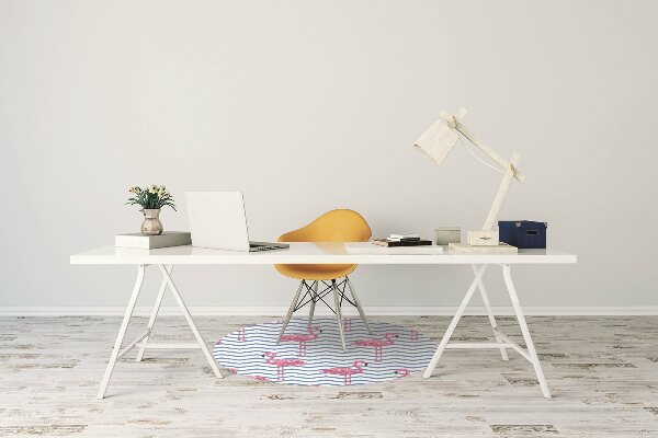 Tapis de chaise de bureau Flamants