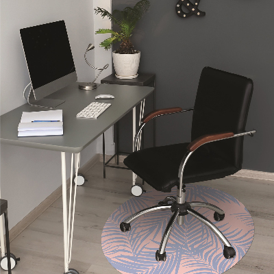 Tapis fauteuil bureau do biura Feuilles bleues