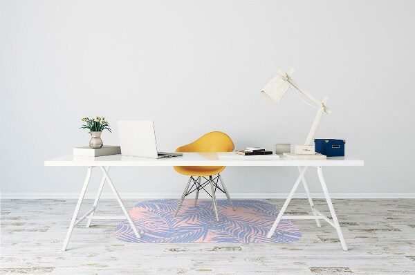 Tapis fauteuil bureau do biura Feuilles bleues