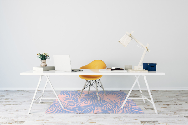 Tapis fauteuil bureau do biura Feuilles bleues