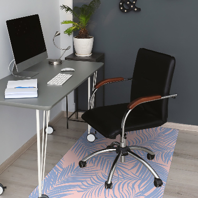 Tapis fauteuil bureau do biura Feuilles bleues