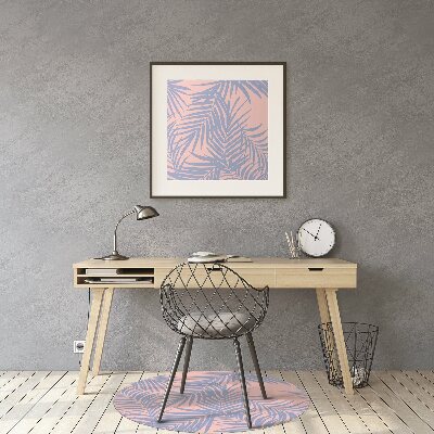 Tapis fauteuil bureau do biura Feuilles bleues