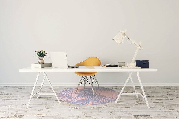 Tapis fauteuil bureau do biura Feuilles bleues