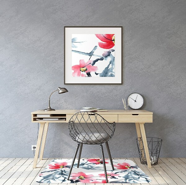 Tapis de chaise Modèle de fleur