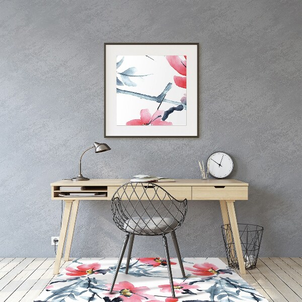 Tapis de chaise Modèle de fleur