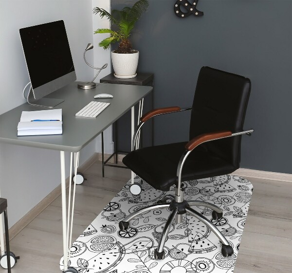 Tapis de chaise de bureau Fruit