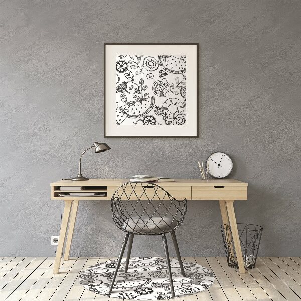 Tapis de chaise de bureau Fruit