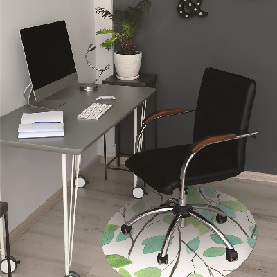 Tapis de chaise de bureau Brindilles vertes