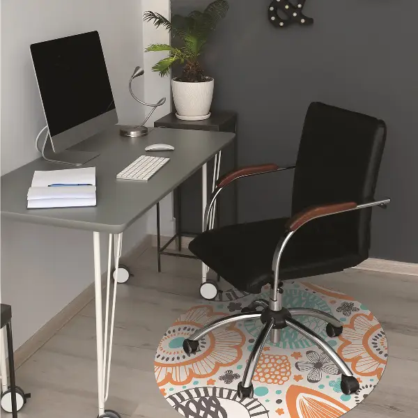 Tapis protège sol Fleurs pastel