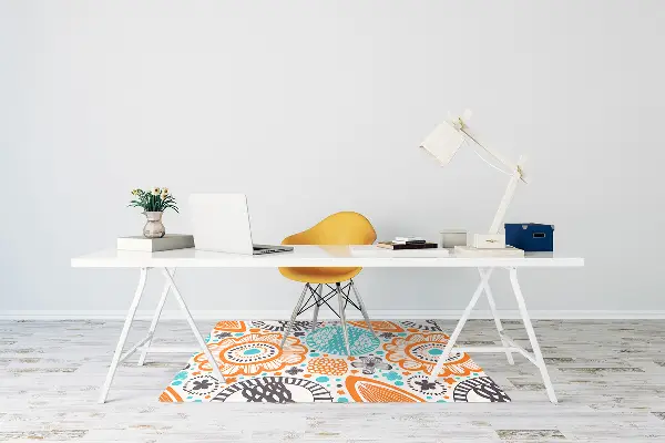 Tapis protège sol Fleurs pastel