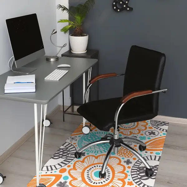 Tapis protège sol Fleurs pastel